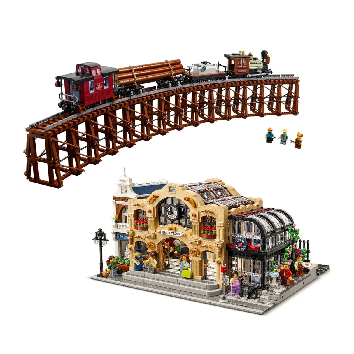 Brick Cross Train Station & Logging Railway Bundle