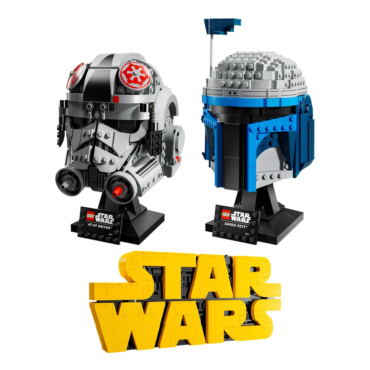 Jango Fett™ & AT-AT Driver™ Helmets + Star Wars™ Logo