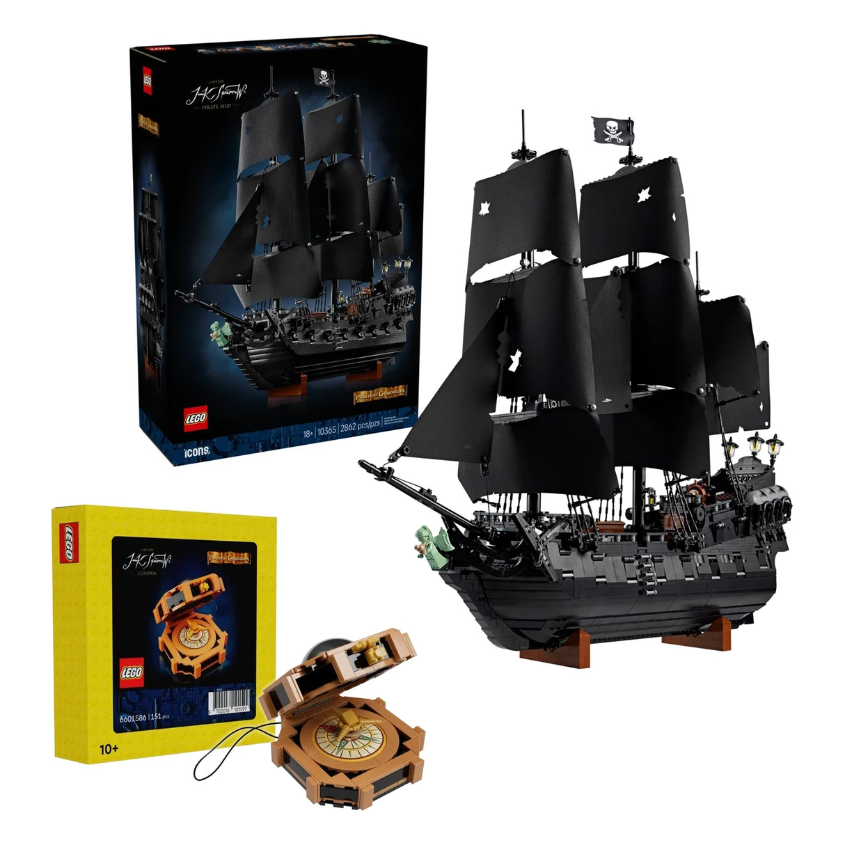 Captain Jack Sparrow's Pirate Ship + Exclusive Compass